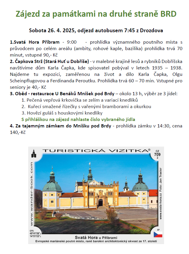 Výlet na Svatou Horu - 2025